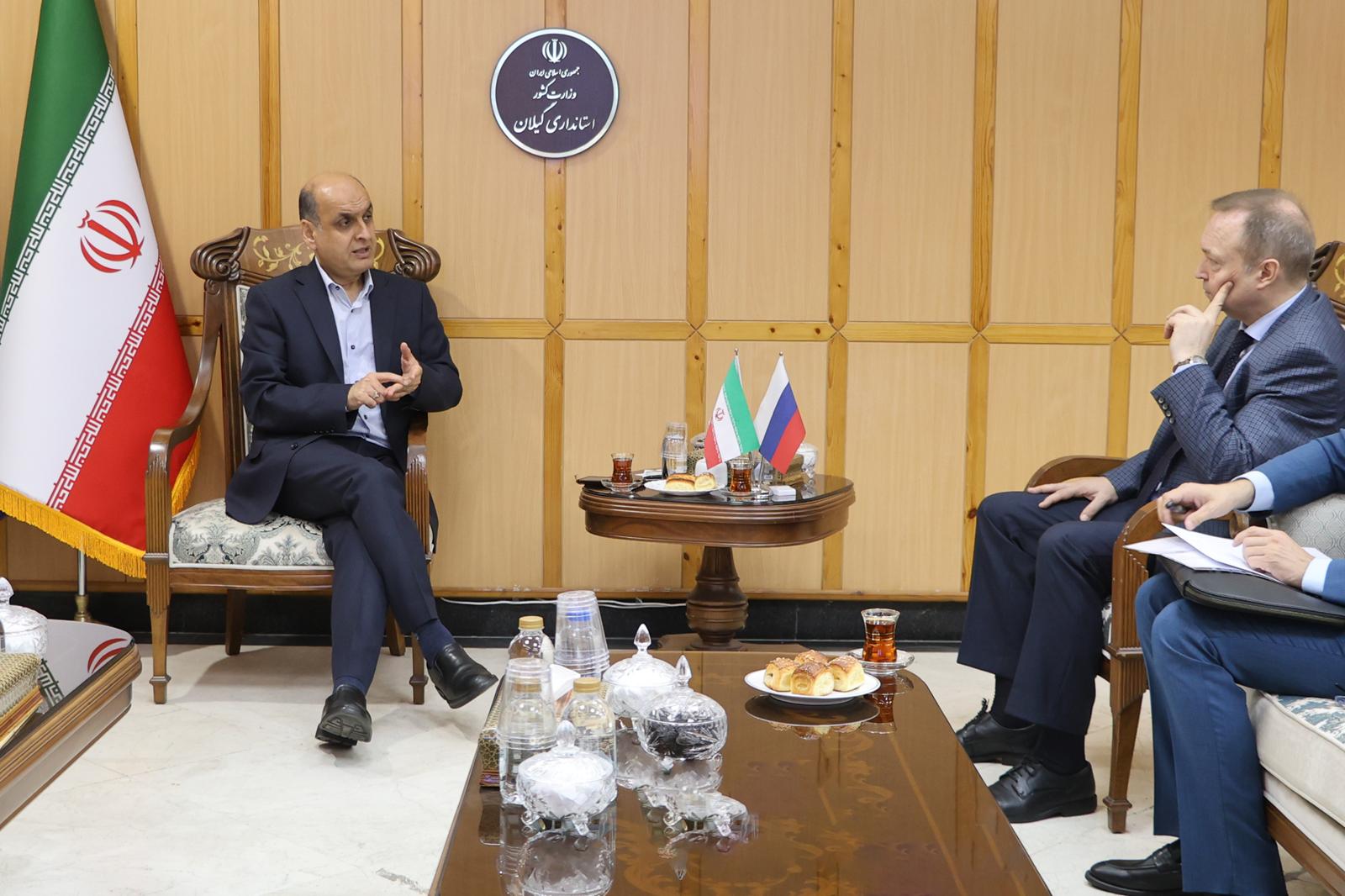 در نشست استاندار گیلان با سرکنسول روسیه در رشت تاکید شد؛نقش راهبردی گیلان در توسعه روابط اقتصادی ایران و روسیه