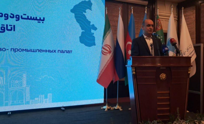 استاندارگیلان در اجلاس بین‌المللی همکاری‌های تجاری اتاق بازرگانی کشورهای حوزه دریای خزر؛ اتصال ریلی رشت–آستارا حلقه مفقوده توسعه تجارت دریای خزر است